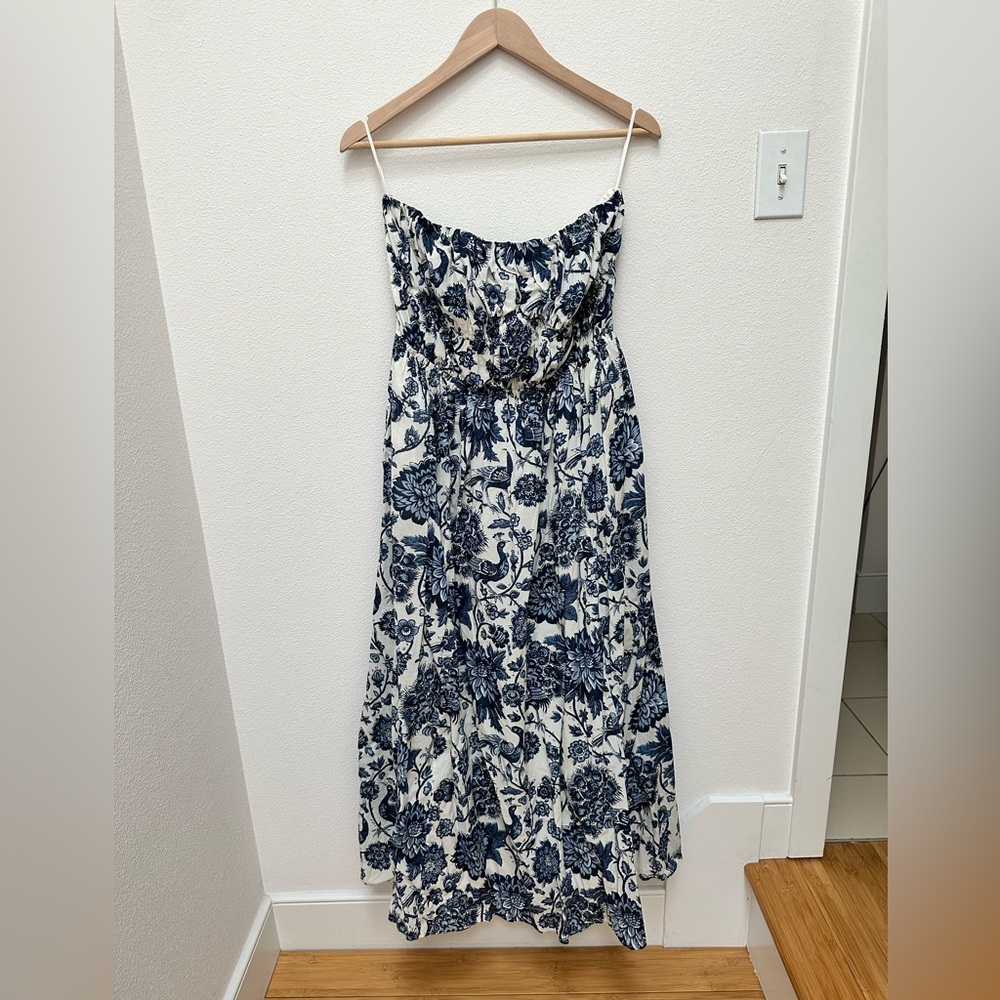 & Other Stories strapless maxi dress with tiered skirt